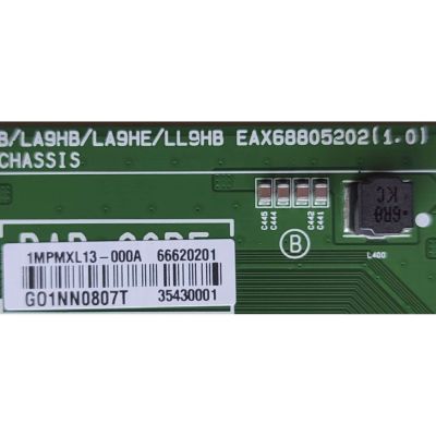 MAIN PARA TV LG / NUMERO DE PARTE EBR35430001 / EAX68805202(1.0) / 66620201 / MODELO 32LT340C9UB  - Imagen 2